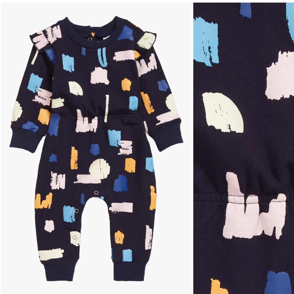 Tiny Tribe colorful paint stroke sweatsuit